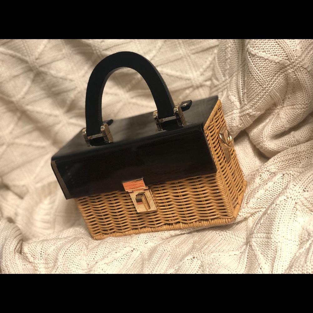 Rattan wicker box case bag